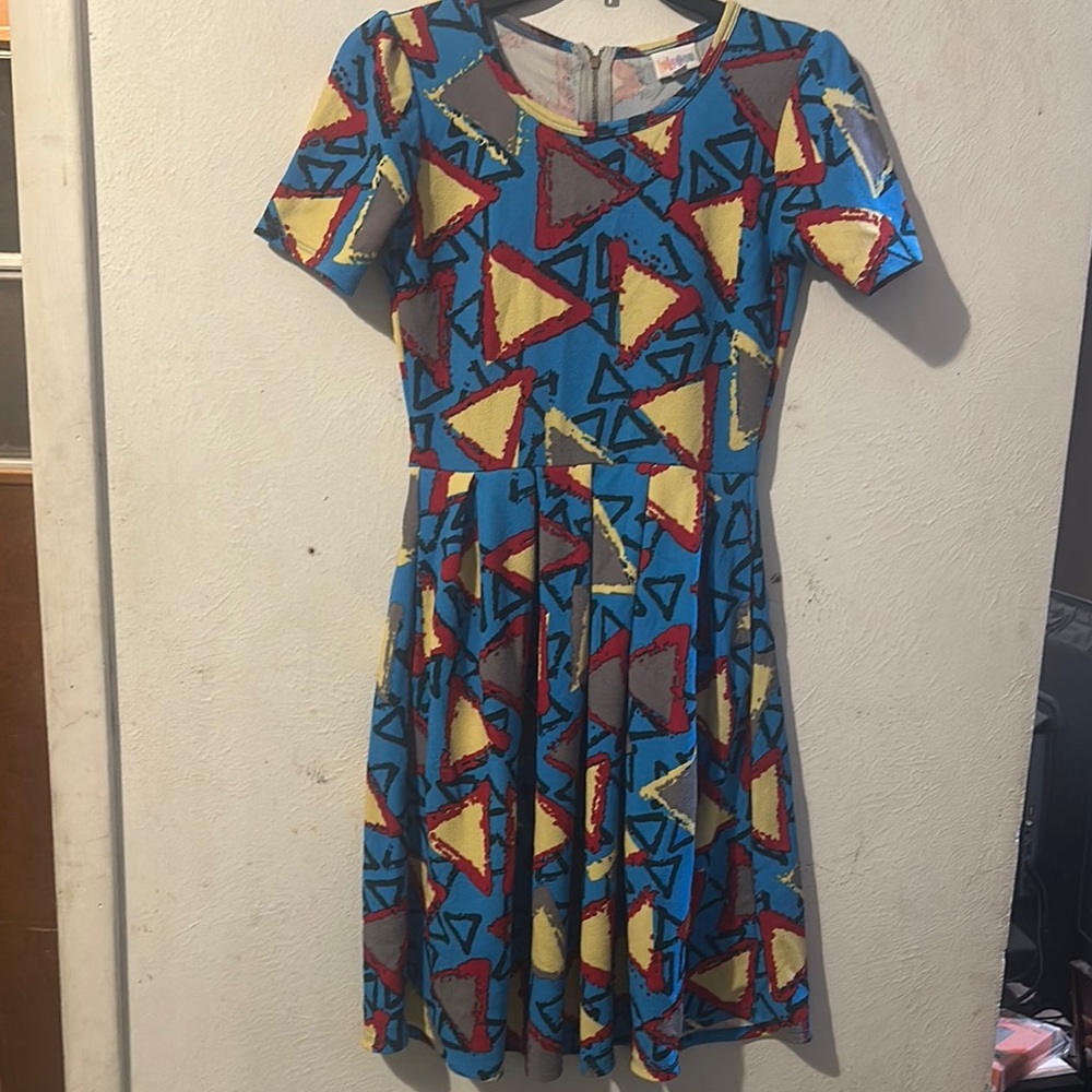 Geometric Blue Dress | LulaRoe